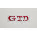 Емблема кузова GTD для VW Volkswagen Golf червона