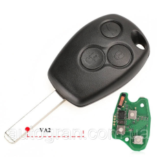 Ключ із платою Renault Opel 3 кнопки 433Mhz PCF7946 чип ID46 лезо VA2