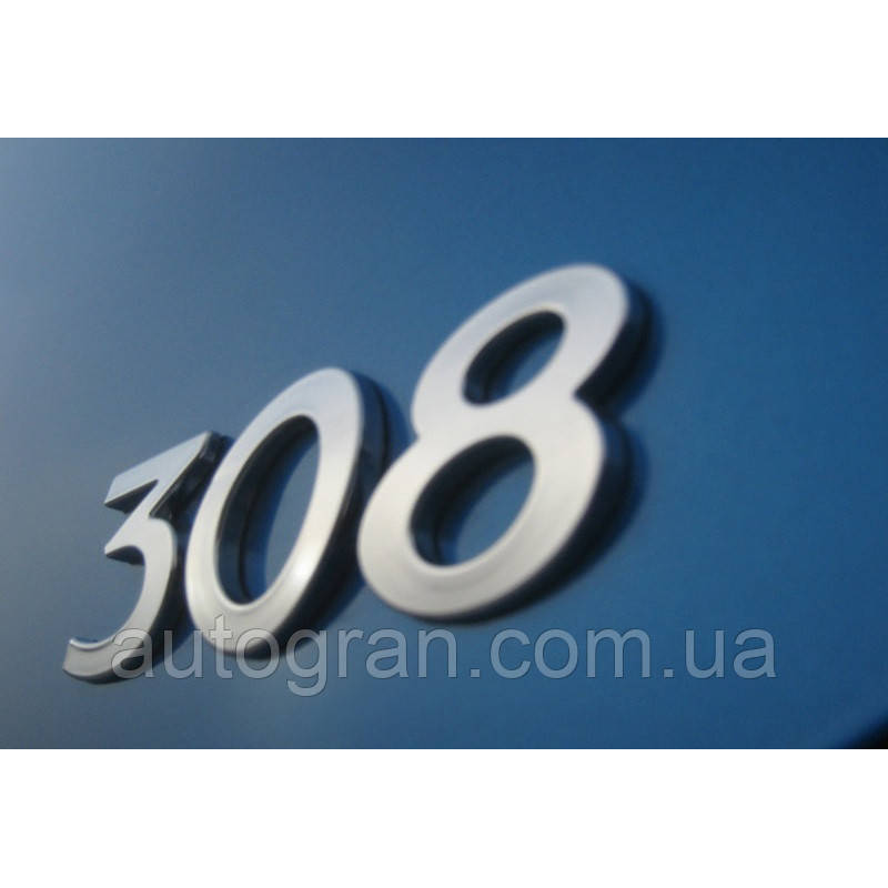 Емблема напис багажника Peugeot 308