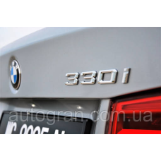 Емблема напис багажника BMW 330i хром