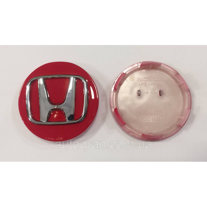 Заглушки ковпачки литих дисків Honda червоні