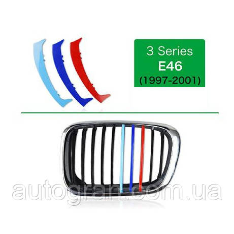Накладка решітки радіатора BMW 3 E46 М-стиль 1998-2001
