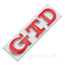 Емблема кузова GTD для VW Volkswagen Golf червона