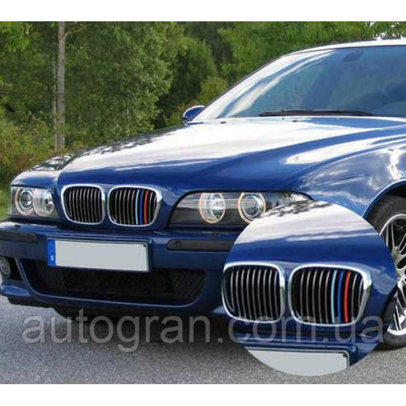 Накладка решітки радіатора BMW 5 E39 М-стиль Накладка решітки радіатора BMW 5 E39 М-стиль
