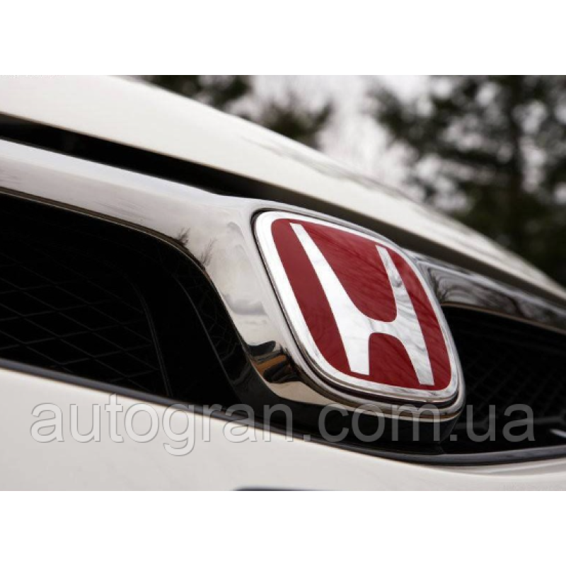 Емблема решітки радіатора Honda Civic Jazz City 113мм*92мм червона