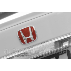 Емблема решітки радіатора та багажника Honda Accord CRV Civic 98мм*80мм червона