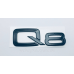 Емблема напис багажника Audi Q8 чорна