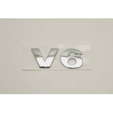 Емблема напис багажника V6 для Volkswagen до 2009г