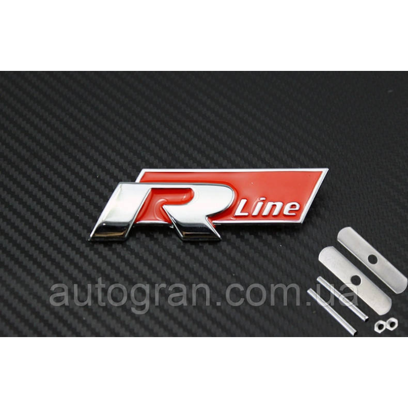 Емблема решітки радіатора VW Volkswagen R-line Rline червона