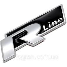 Емблема кузова VW Volkswagen R-line Rline чорна