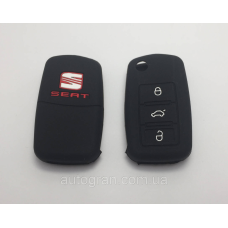 Силіконовий чохол на ключ 3 кнопки Seat 