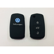Силіконовий чохол на ключ 3 кнопки Volkswagen чорний