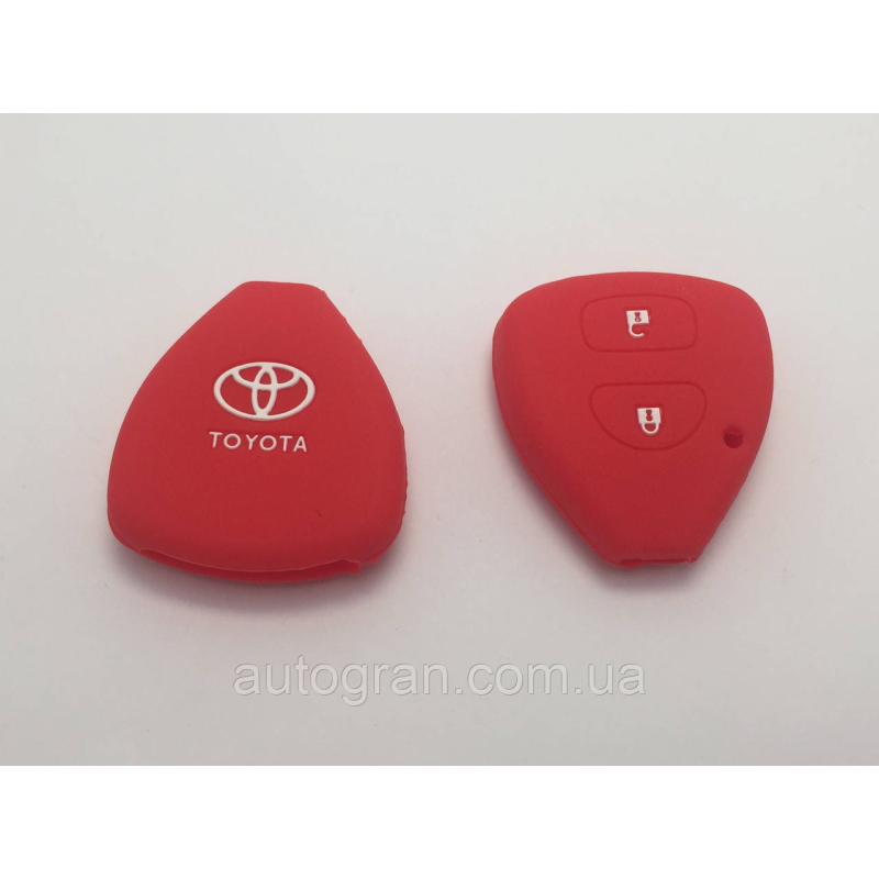 Силіконовий чохол на ключ Toyota 2 кнопки тип3 червоний