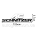 Емблема кузова BMW Schnitzer чорна 3.7x13.6см
