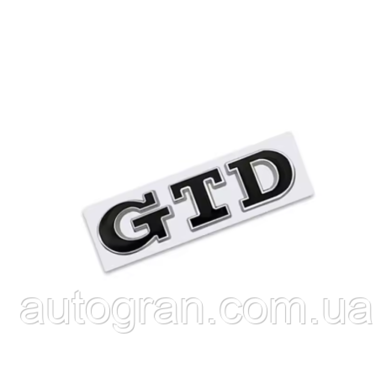 Емблема кузова GTD для VW Volkswagen Golf чорна+хром