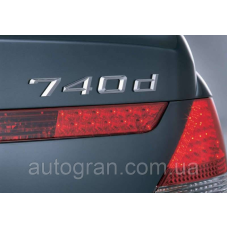 Емблема напис багажника BMW 740d