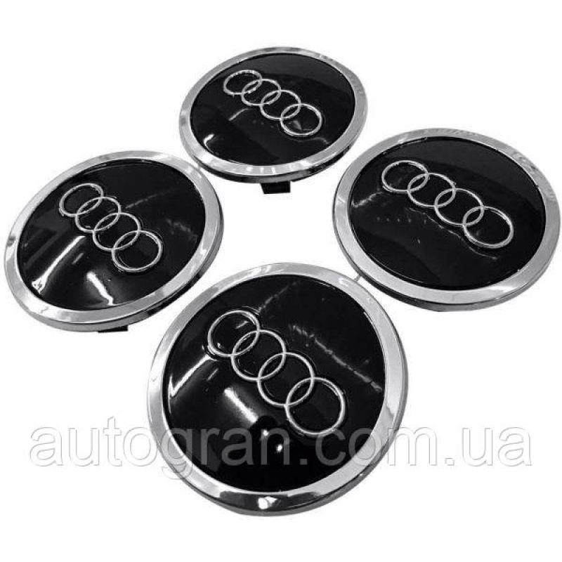 Заглушки ковпачки литих дисків Audi 69mm 4B0601170A чорні
