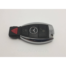 Корпус смарт ключа Mercedes рибка новий тип 2 кнопки + panic з 2011г