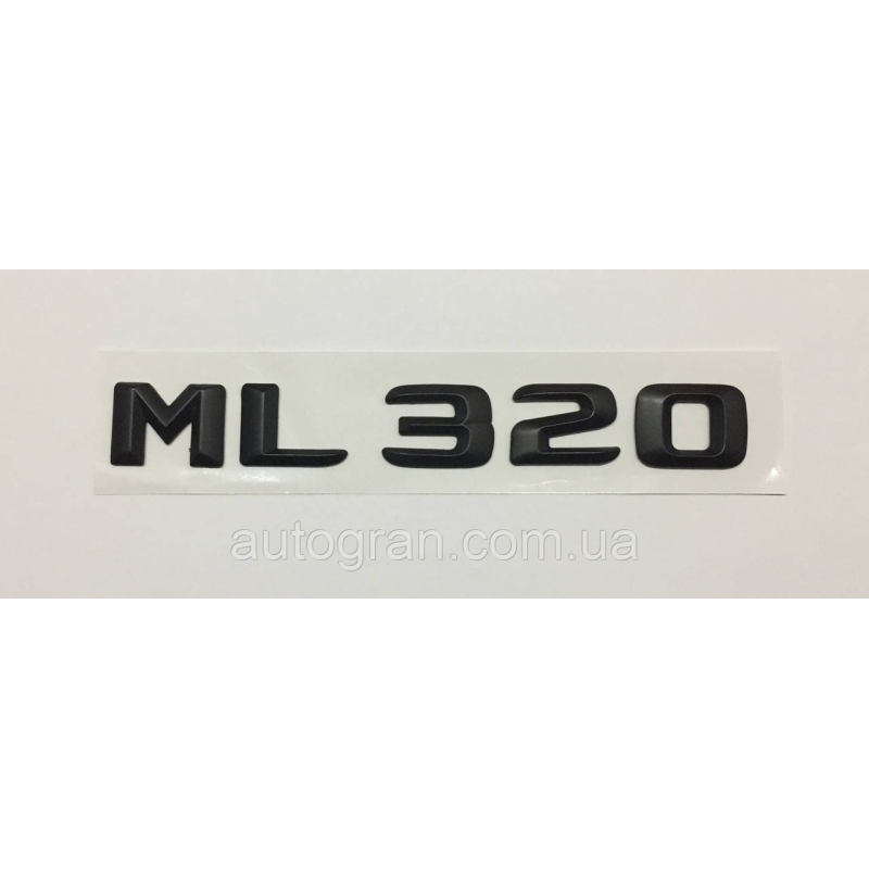 Емблема напис багажника Mercedes ML320 чорна