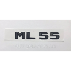 Емблема напис багажника Mercedes ML55 чорна