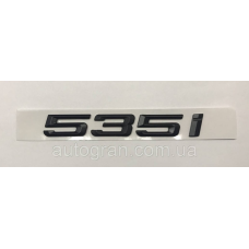 Емблема напис багажника BMW 535i чорний