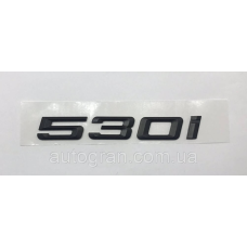Емблема напис багажника BMW 530i чорний