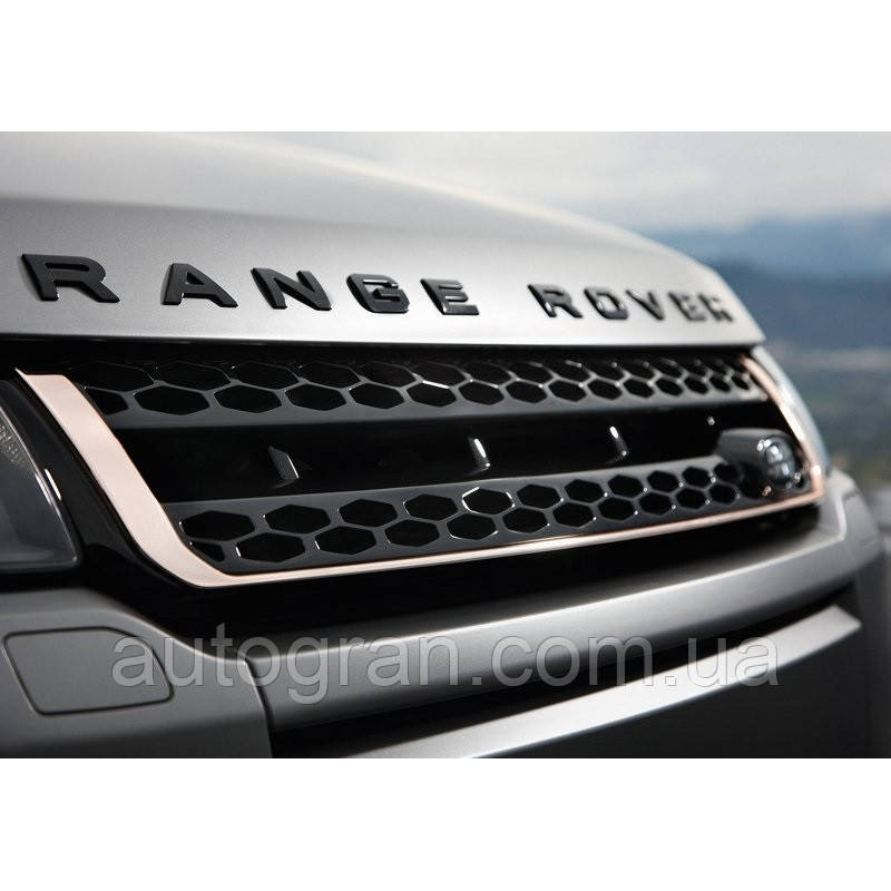 Емблема напис капота Range Rover чорний глянець