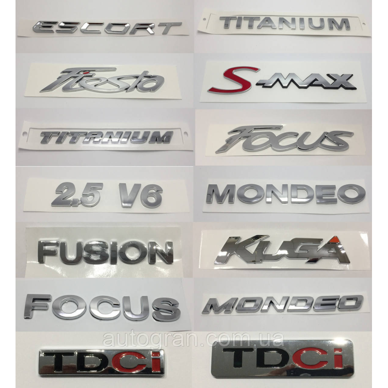 Емблеми написи багажника Ford Focus Mondeo Fiesta Fusion Kuga Titanium