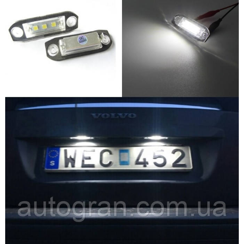Діодна підсвітка номера Volvo S80 XC90 S40 V60 XC60 S60 C70 V50 XC70 V70 Діодна підсвітка номера Volvo S80 XC90 S40 V60 XC60 S60 C70 V50 XC70 V70