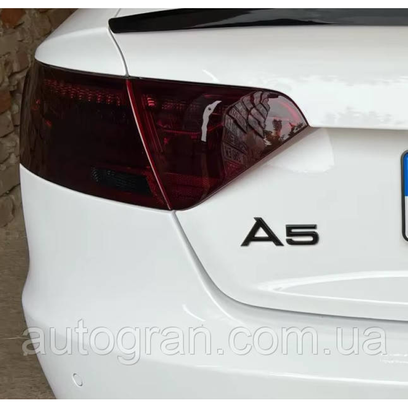 Емблема напис багажника Audi A5 чорна