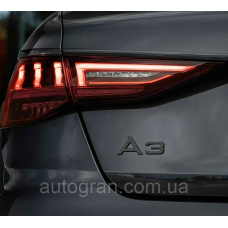 Емблема напис багажника Audi А3 чорна