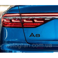 Емблема напис багажника Audi А8 чорна