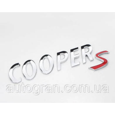 Емблема напис багажника Mini Copper S