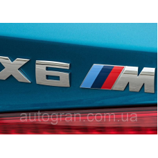 Емблема кузова BMW X6M хром