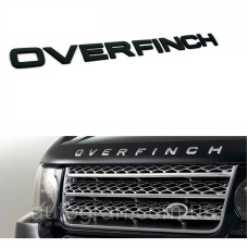Емблема напис капота Range Rover OVERFINCH чорний