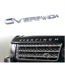 Емблема напис капота Range Rover OVERFINCH хром