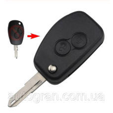 Ключ викидний Renault Trafic Clio Megane Kangoo Opel Vivaro 2 кнопки