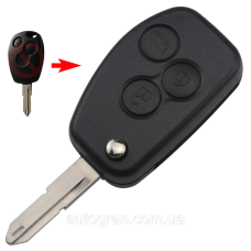 Ключ викидний Renault Trafic Clio Megane Kangoo Opel Vivaro 3 кнопки