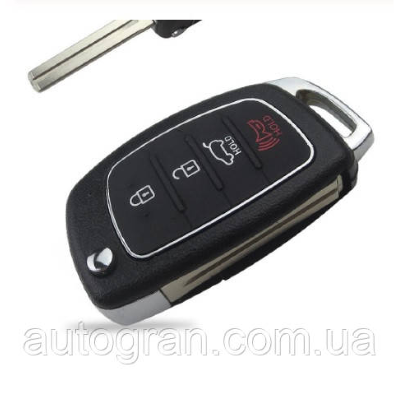 Корпус викидного ключа Hyundai Kia 3+1 panic кнопки новий тип Корпус викидного ключа Hyundai Kia 3+1 panic кнопки новий тип