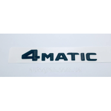 Емблема напис багажника Mercedes 4matic чорний