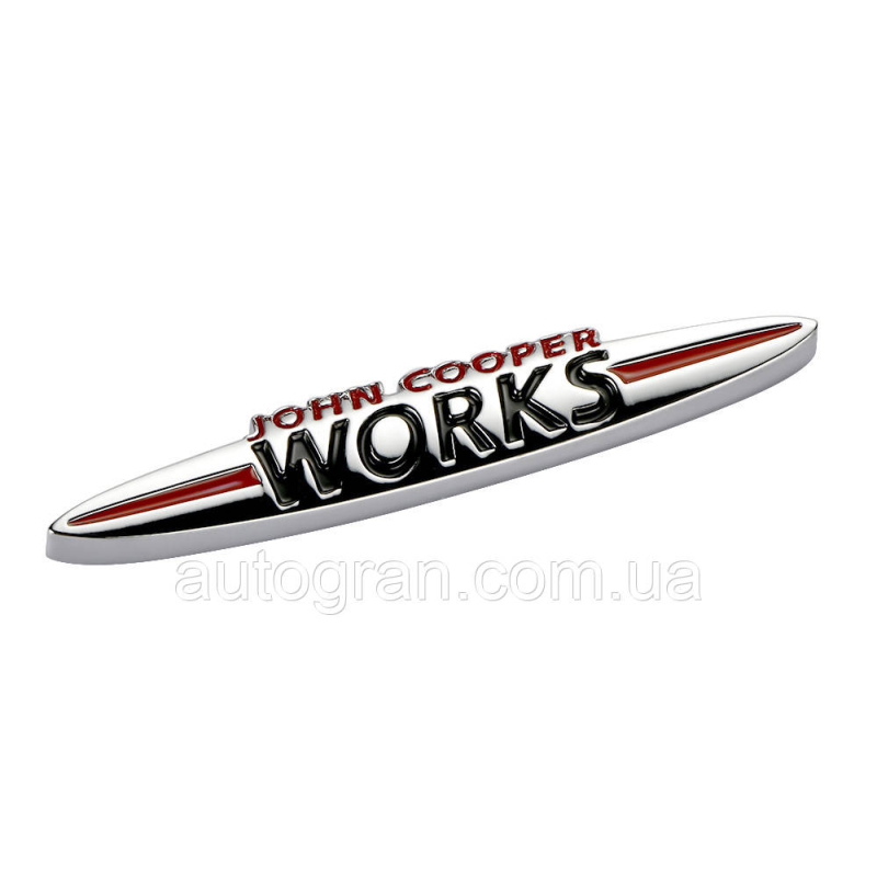 Емблема кузова Mini Cooper John Cooper Works 13.5x2.5см