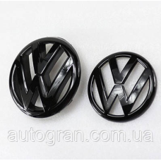 Емблема решітки та багажника VW Volkswagen Golf 6 HB чорна глянець