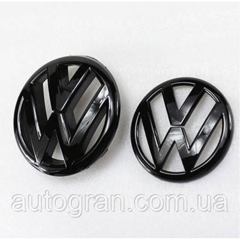 Емблема решітки та багажника VW Volkswagen Golf 6 HB чорна глянець