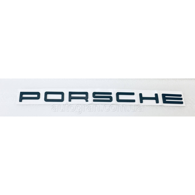 Емблема напис багажника Porsche чорний