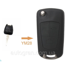 Ключ викидний Opel 3 кнопки YM28