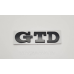 Емблема кузова GTD для VW Volkswagen Golf чорна
