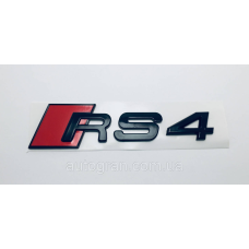 Емблема на кузов Audi RS4 чорна