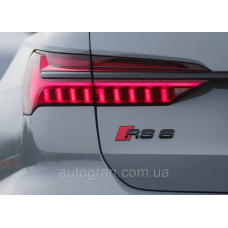 Емблема на кузов Audi RS6 чорна