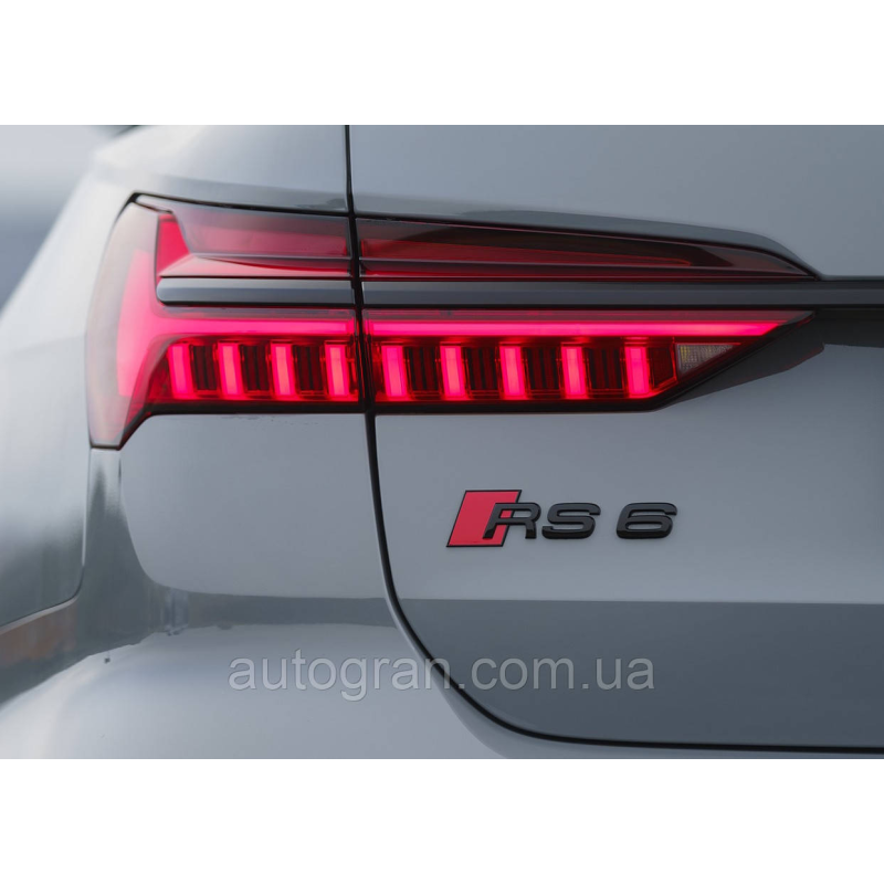Емблема на кузов Audi RS6 чорна