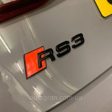 Емблема на кузов Audi RS3 чорна